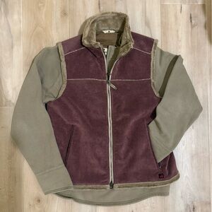 Woolrich Tan Fleece workwear/outdoor Vest & sweater set